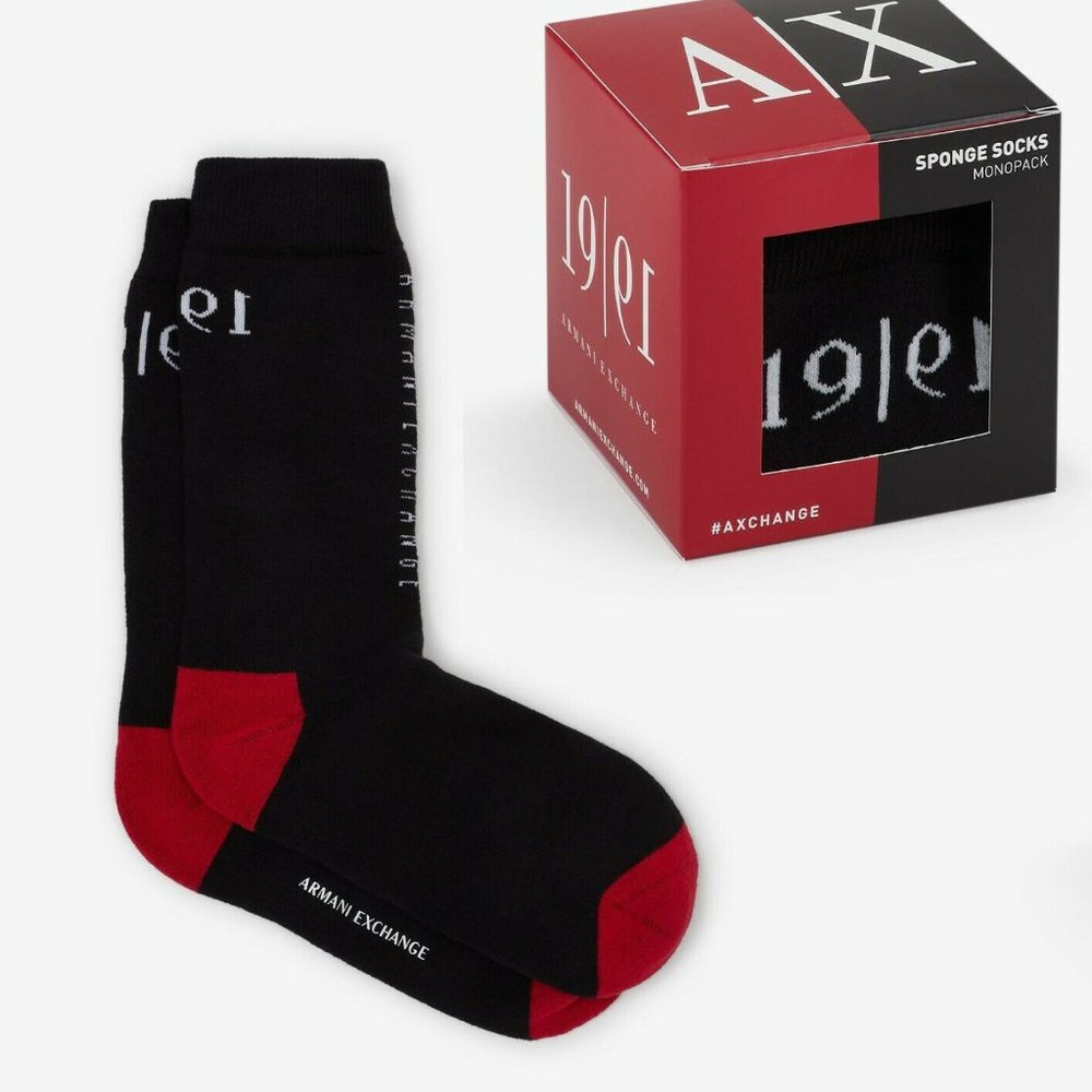 Armani Exchange Short Socks Sponge Monopack Cotton New NWT‎
